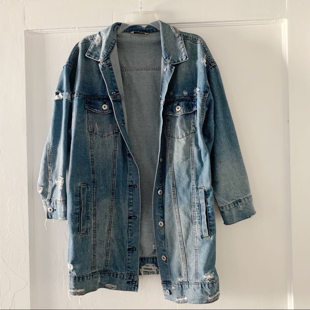 Distressed Jean Jacket